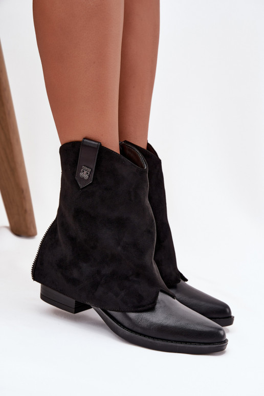 riscaldamento stivali stile coAboy con i tacchi colore nero Sylvette riscaldamento stivali stile coAboy con i tacchi colore nero Sylvette