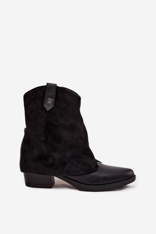 riscaldamento stivali stile coAboy con i tacchi colore nero Sylvette riscaldamento stivali stile coAboy con i tacchi colore nero Sylvette