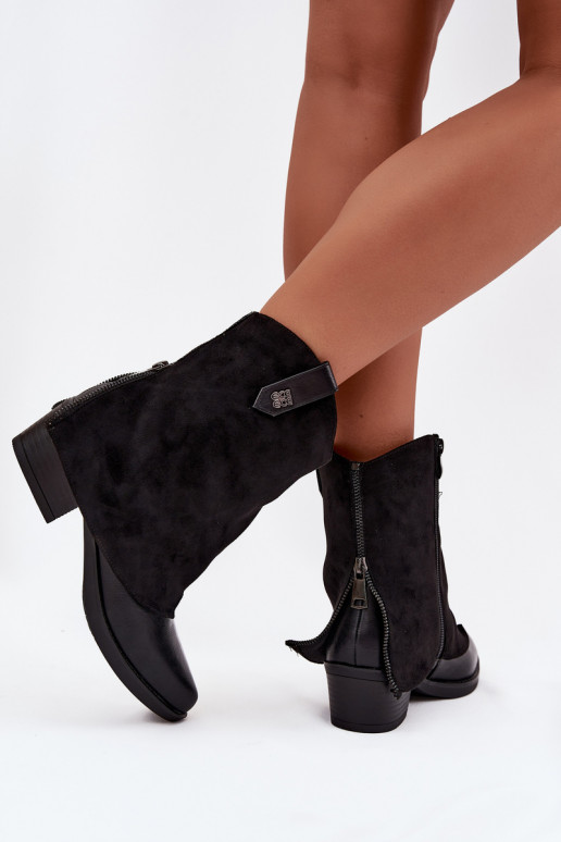 riscaldamento stivali stile coAboy con i tacchi colore nero Sylvette riscaldamento stivali stile coAboy con i tacchi colore nero Sylvette