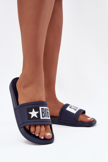 Ciabatte da donna Big Star DD274A265 blu e bianche