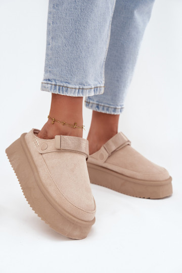 Stivali da neve Femminile con una piattaformacon chiusura adesivaem colore avorio Jorielle 2