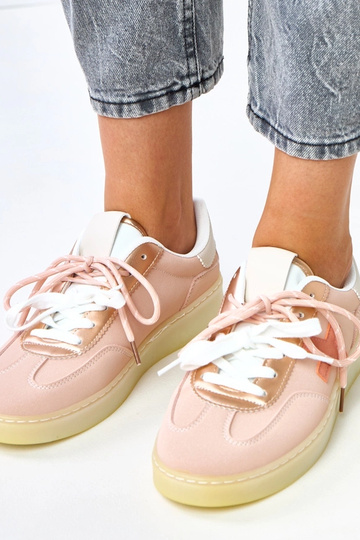 Sneakers rosa con plateau... 2