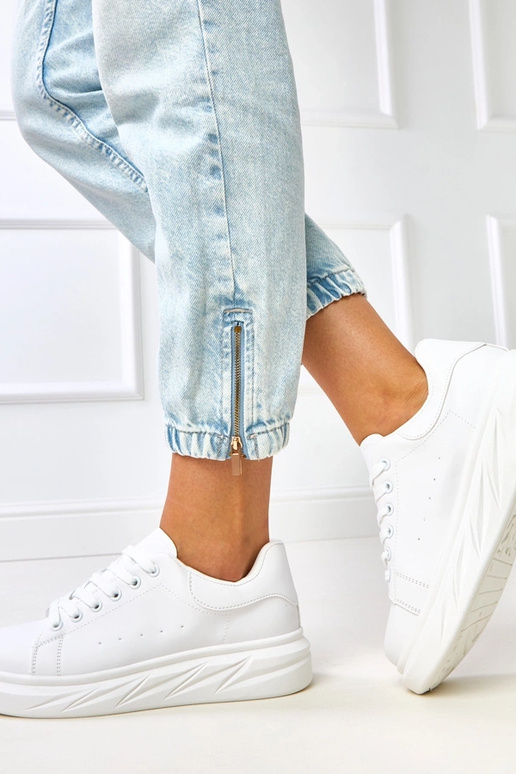 Sneakers bianche con plateau "Rosier"