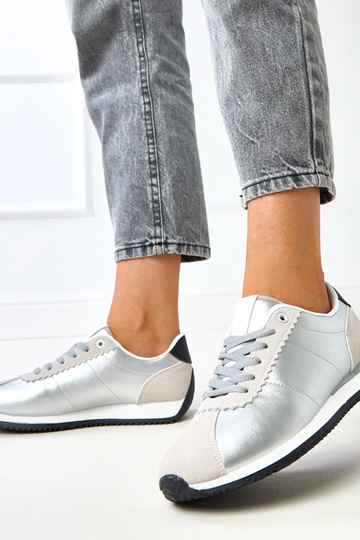 Scarpe sportive argento con... 2