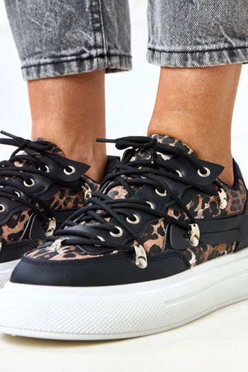 Sneakers bianco-neri con...