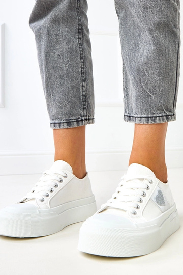 Scarpe sportive bianche con...