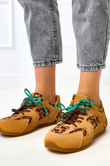 Scarpe sportive con stampa leopardata e doppio lacci Casey