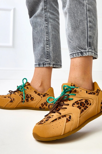 Scarpe sportive con stampa leopardata e doppio lacci Casey 2