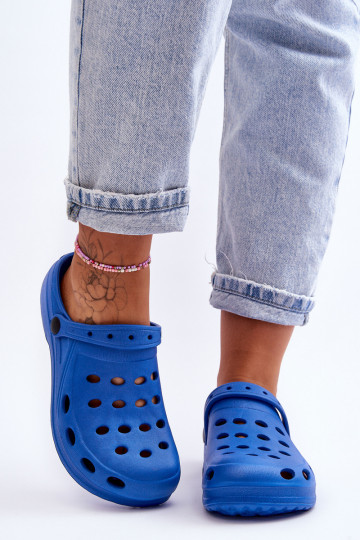 Femminile Pantofole colore blu Crocs in schiuma EVA 2