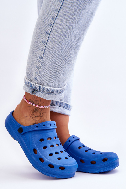 Femminile Pantofole colore blu Crocs in schiuma EVA Femminile Pantofole colore blu Crocs in schiuma EVA