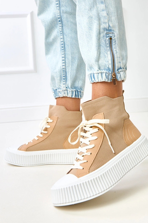 Mocassini marroni a slip-on con suola...