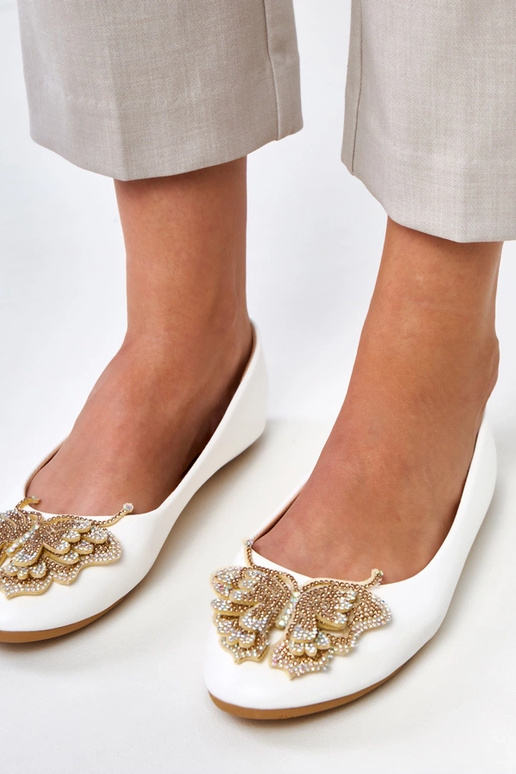 Ballerine bianche con farfalla...