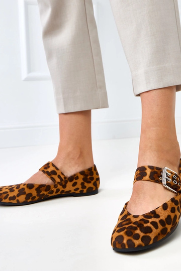 Ballerine con stampa leopardata e fibbia decorativa Damia 2