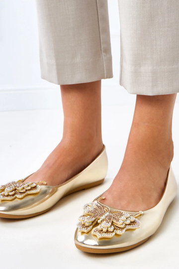 Ballerine dorate con...