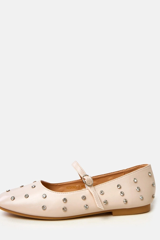 Ballerine color sabbia con cristalli...