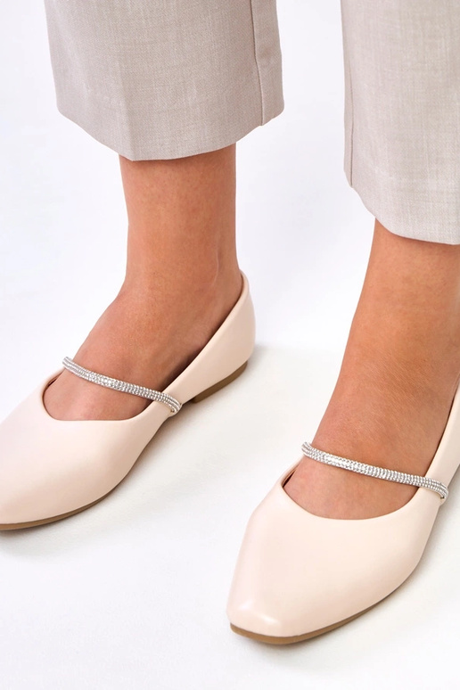 Ballerine color sabbia con cinturino...