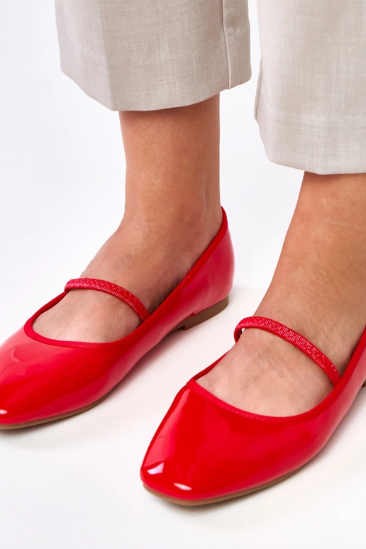 Ballerine verniciate rosse con... Ballerine verniciate rosse con...