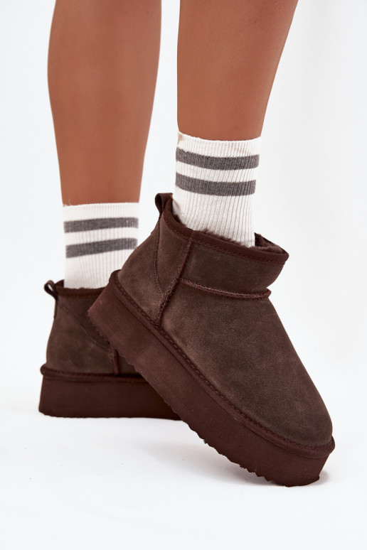 dalla pelle scamosciata Stivali da neve Femminile con una piattaforma Vinceza 97962 CzekoladoAe dalla pelle scamosciata Stivali da neve Femminile con una piattaforma Vinceza 97962 CzekoladoAe