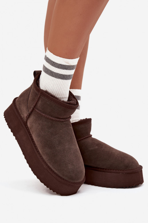 dalla pelle scamosciata Stivali da neve Femminile con una piattaforma Vinceza 97962 CzekoladoAe dalla pelle scamosciata Stivali da neve Femminile con una piattaforma Vinceza 97962 CzekoladoAe