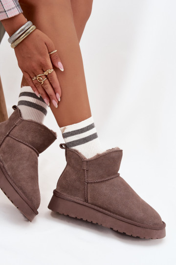 Stivali da neveAbilitatoturalnego dalla pelle scamosciatau riscaldamento con pelliccia all interno Vinceza 97961 colore marrone