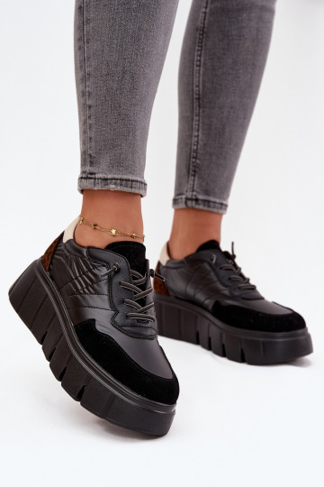 Scarpe sportive da donna con piattaforma Vinceza 58565 color nero 2
