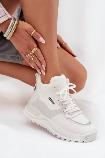 Scarpe sportive da donna con piattaforma Big Star SS274510 color bianco