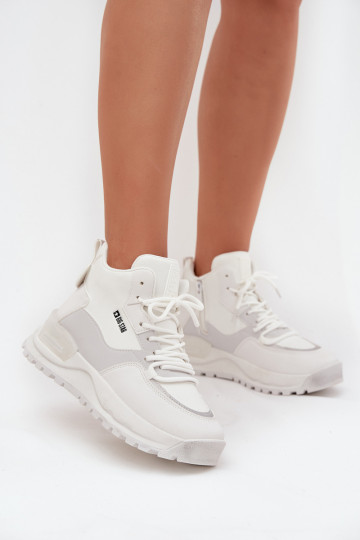 Scarpe sportive da donna con piattaforma Big Star SS274510 color bianco 2
