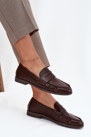 scarpe Mocassini Femminile in ecopelle colore marrone Lilith