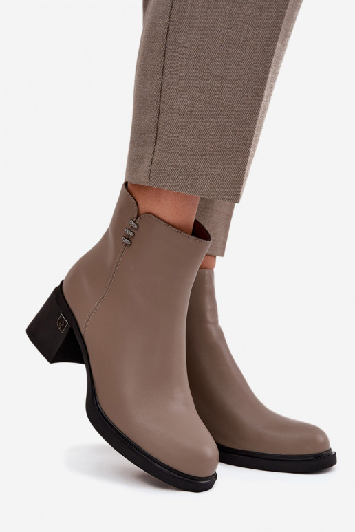 Pelle riscaldamento Stivali da donna Klocke Vinceza 91159 beige Pelle riscaldamento Stivali da donna Klocke Vinceza 91159 beige