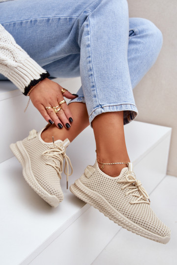 griglia Un modello convincente scarpe da ginnastica Femminile beige Harice 2