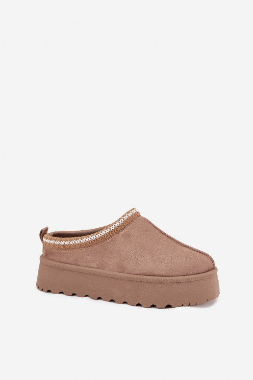 Basso Stivali da neve FemminileHaftem con una piattaforma beige Abilitatorirya