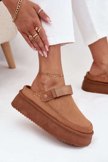 Stivali da neve Femminile con una piattaformacon chiusura adesivaem colore marrone Jorielle