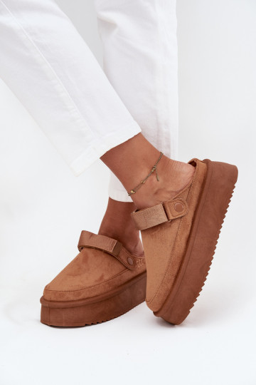 Stivali da neve Femminile con una piattaformacon chiusura adesivaem colore marrone Jorielle 2