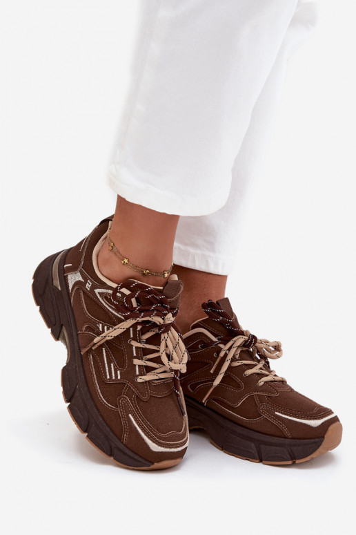 scarpe da ginnastica Scarpe modello sneakers FemminilePodAójnym Allacciaturam CzekoladoAe Annelie