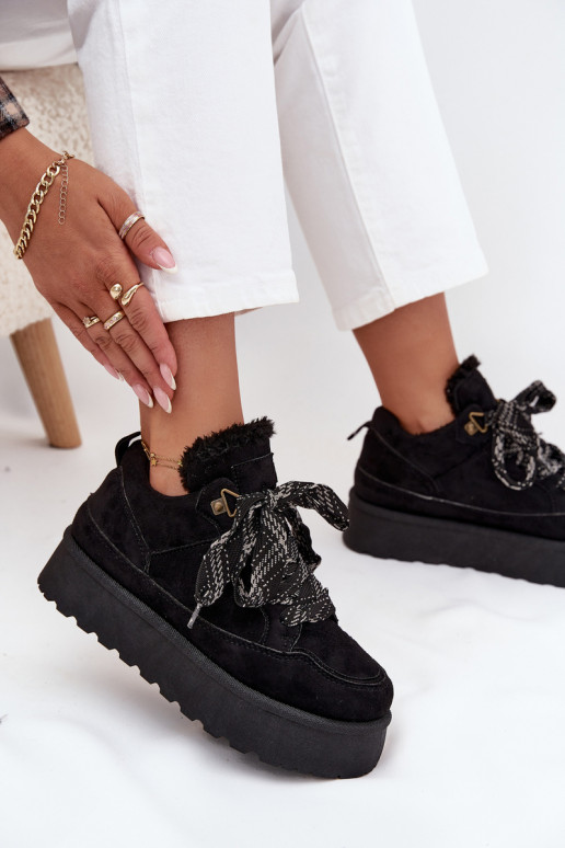 con lacci Stivali da neve Femminile con una piattaforma riscaldamento con pelliccia all interno colore nero Tavelle con lacci Stivali da neve Femminile con una piattaforma riscaldamento con pelliccia all interno colore nero Tavelle