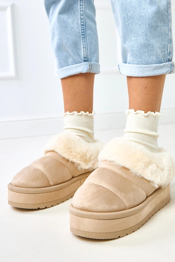 Stivali da neve corti beige...