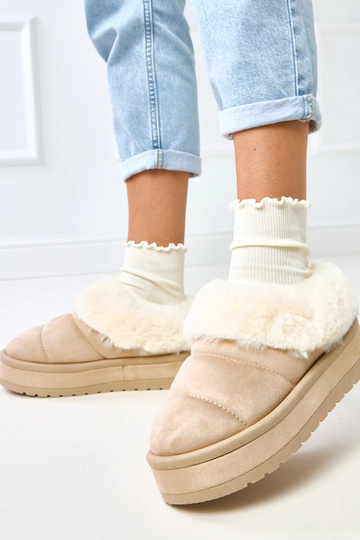 Stivali da neve corti beige... 2