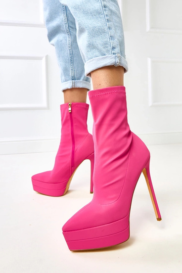 Stivaletti rosa in satin... 2