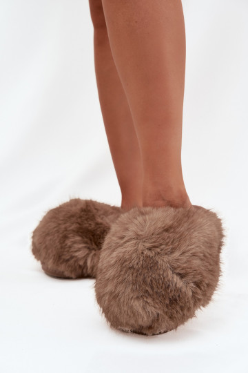 Pantofole donna con pelliccia Iseline color marrone 2