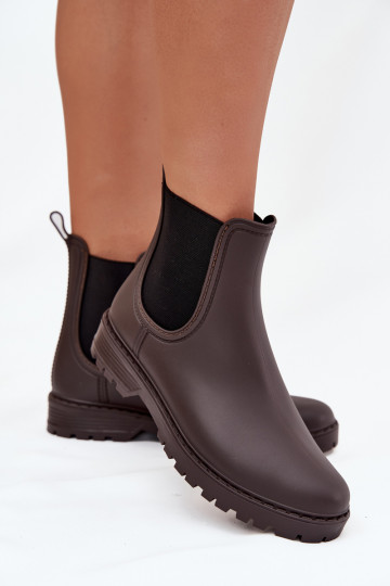 Stivali di gomma FemminileElastycznymi INstaAkami CzekoladoAe Ciariel
