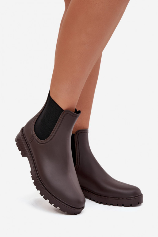Stivali di gomma FemminileElastycznymi INstaAkami CzekoladoAe Ciariel