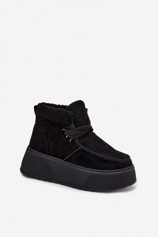 Stivali da neve Femminile con una piattaforma con una pelliccia colore nero Florivelle Stivali da neve Femminile con una piattaforma con una pelliccia colore nero Florivelle