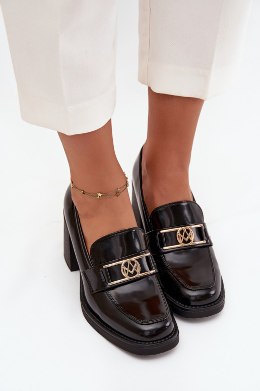 scarpe Femminile con i tacchi Ze colore doratom Detalem colore nero Privelle scarpe Femminile con i tacchi Ze colore doratom Detalem colore nero Privelle