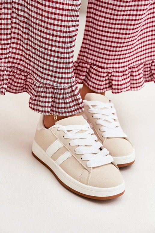 scarpe da ginnastica Scarpe modello sneakers Femminile in ecopelle beige Ravina scarpe da ginnastica Scarpe modello sneakers Femminile in ecopelle beige Ravina