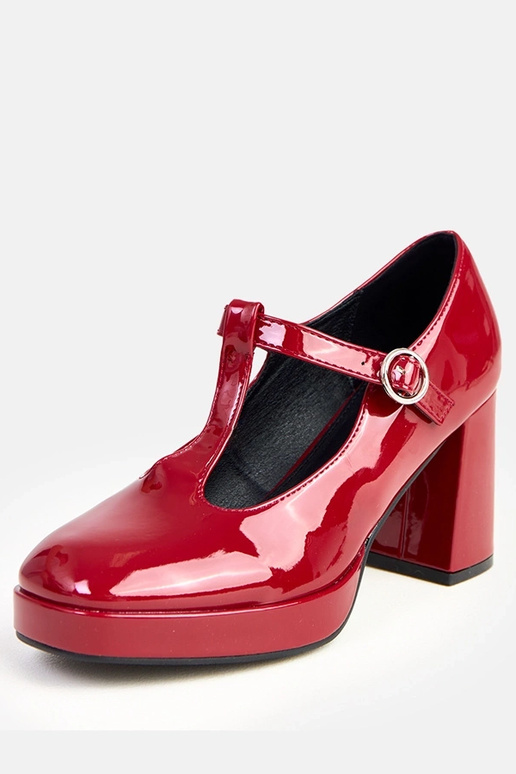 Mezze scarpe bordeaux con tacco a... Mezze scarpe bordeaux con tacco a...