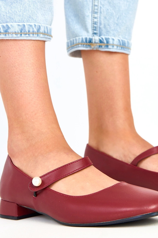 Décolleté bordeaux con tacco a... Décolleté bordeaux con tacco a...