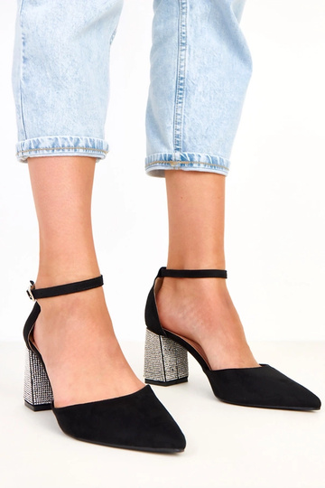 Décolleté nere con tacco a...