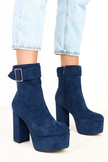 Stivaletti blu scuro con...