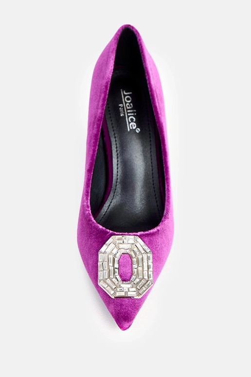 Eleda scarpe col tacco viola con zirconi Eleda scarpe col tacco viola con zirconi