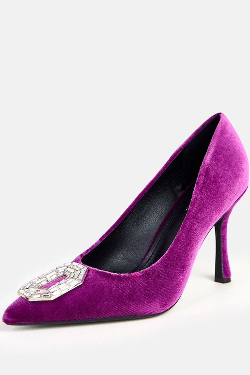 Eleda scarpe col tacco viola con zirconi Eleda scarpe col tacco viola con zirconi